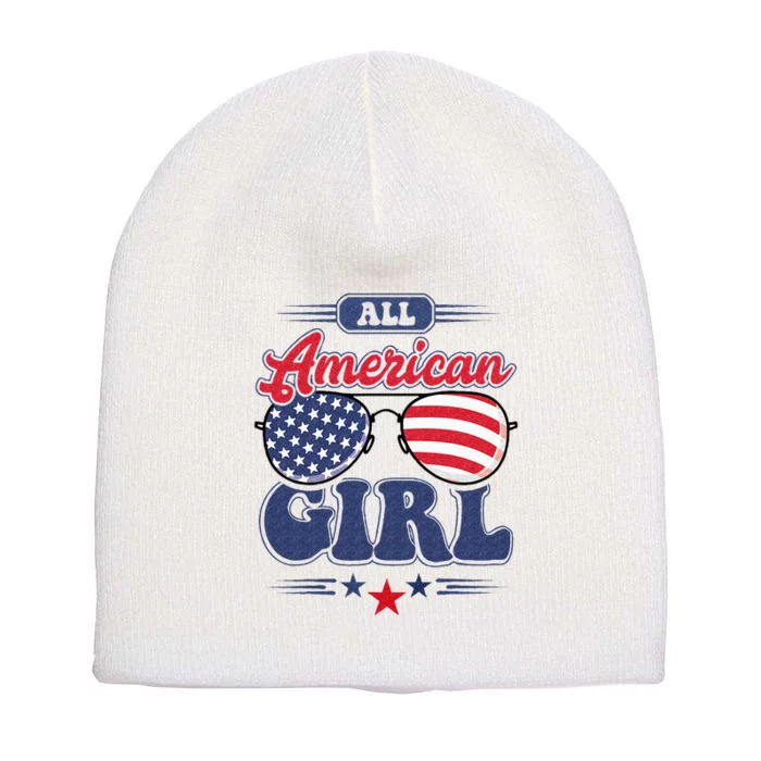 All American 4th Of July Family Matching Short Acrylic Beanie