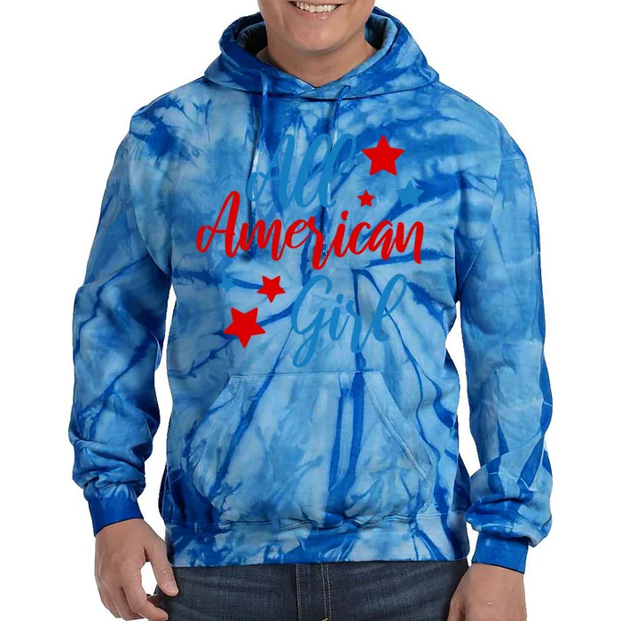 All American 4th Of July Usa Patriotic Cute Gift Tie Dye Hoodie