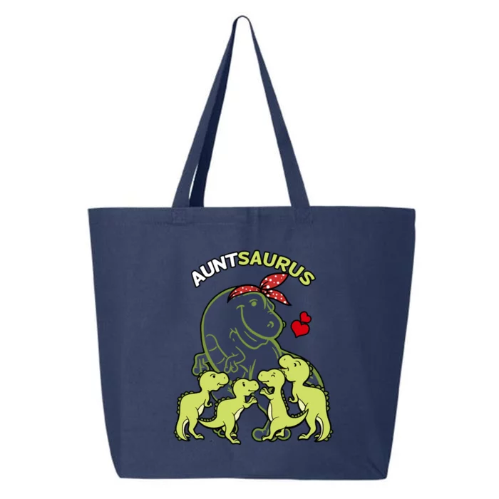 Auntsaurus Aunt 4 Dinosaur Family Day Funny Gift 25L Jumbo Tote