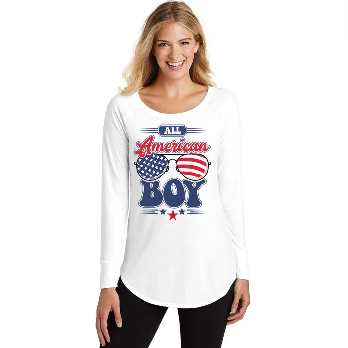 All American 4th Of July Family Matching Women's Perfect Tri Tunic Long Sleeve Shirt