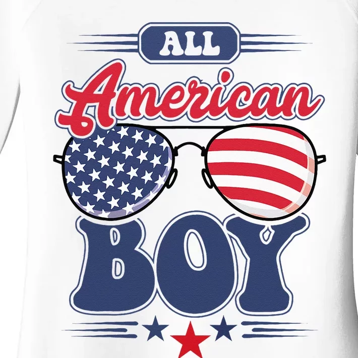 All American 4th Of July Family Matching Women's Perfect Tri Tunic Long Sleeve Shirt