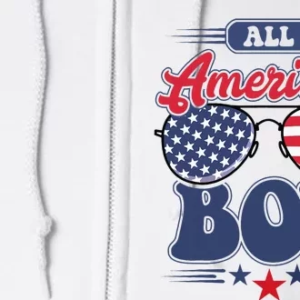 All American 4th Of July Family Matching Full Zip Hoodie