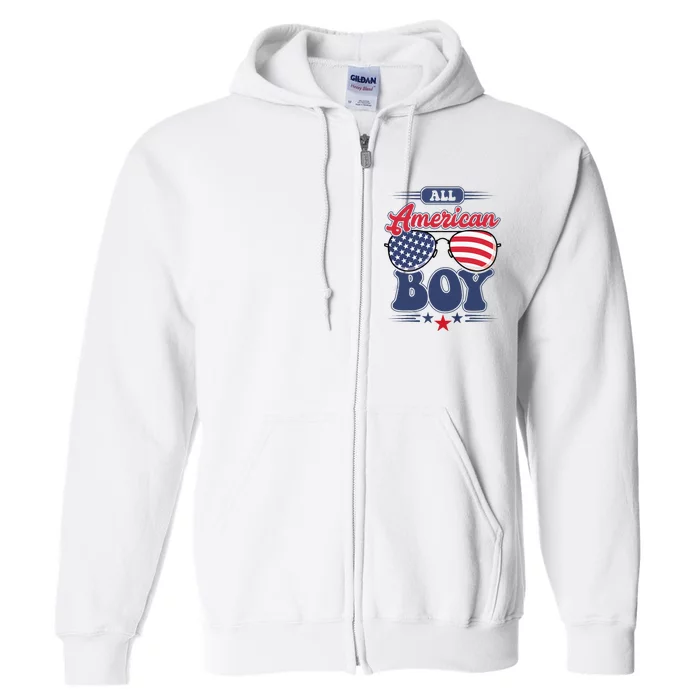 All American 4th Of July Family Matching Full Zip Hoodie