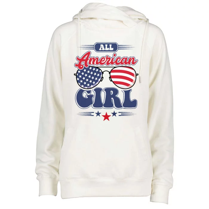 All American 4th Of July Family Matching Womens Funnel Neck Pullover Hood