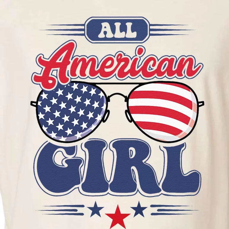 All American 4th Of July Family Matching Garment-Dyed Women's Muscle Tee