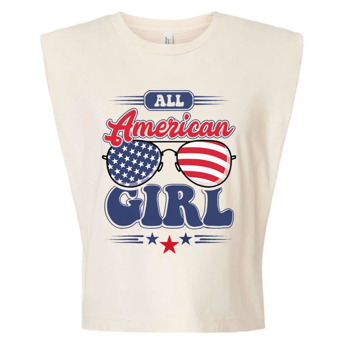 All American 4th Of July Family Matching Garment-Dyed Women's Muscle Tee