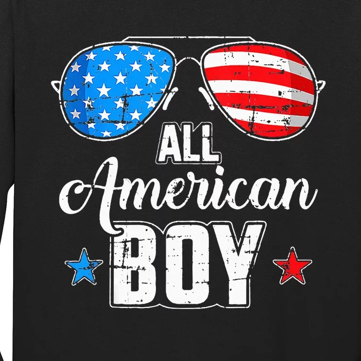 All American 4th Of July USA Sunglasses Family Matching Long Sleeve Shirt