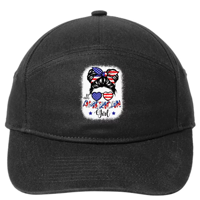 All American 4th Of July Bleached Daughter USA 7-Panel Snapback Hat