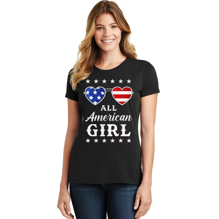 All American 4th Of July Sunglasses Women's T-Shirt