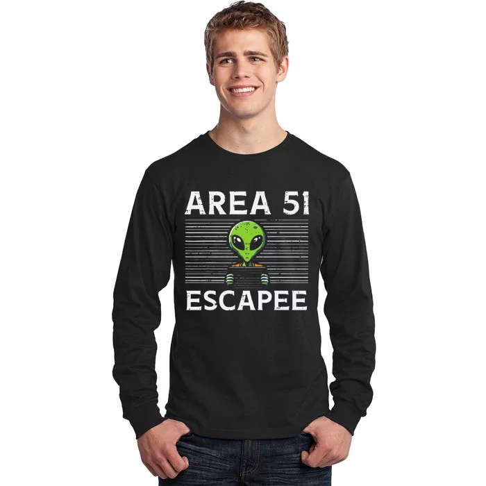 Alien Area 51 Escapee Funny Costume Ufo Tall Long Sleeve T-Shirt