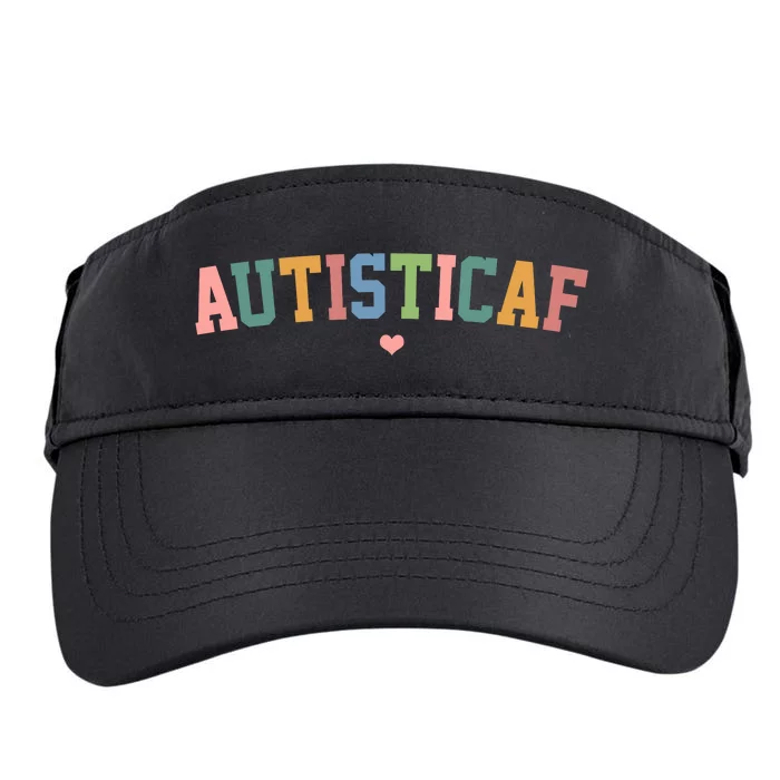 Autistic Af Autism Awareness Colorful Adult Drive Performance Visor