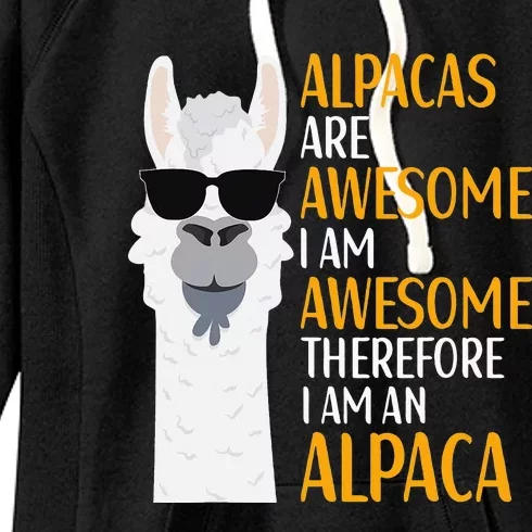 Alpacas Are Awesome LLama Alpaca Apparel Women's Fleece Hoodie