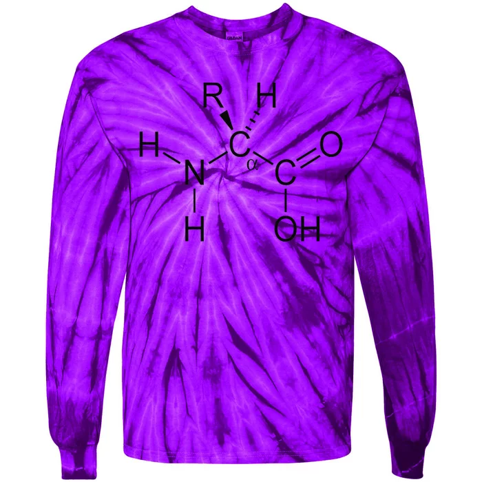 Alpha Amino Acid Biochemistry Muscle Protein Genetic Tie-Dye Long Sleeve Shirt