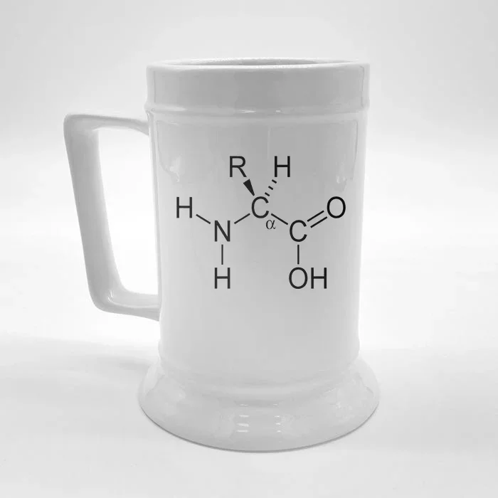 Alpha Amino Acid Biochemistry Muscle Protein Genetic Front & Back Beer Stein