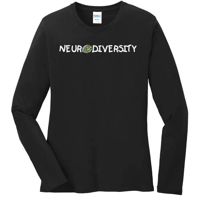 Autism And ADHD Awareness Embrace Neurodiversity Ladies Long Sleeve Shirt