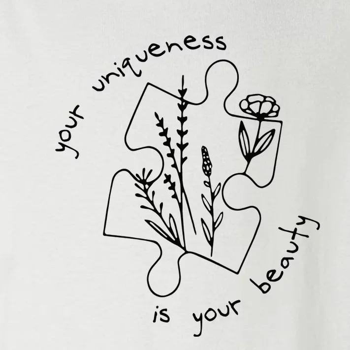 Autism Awareness Acceptance Your Uniqueness Is Your Beauty Toddler Long Sleeve Shirt