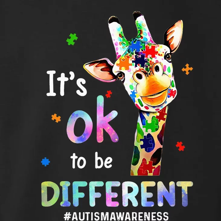 Autism Awareness Acceptance Giraffe Its Ok To Be Different Toddler Hoodie