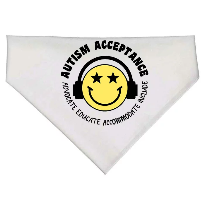 Autism Awareness Acceptance Special Education Teacher USA-Made Doggie Bandana