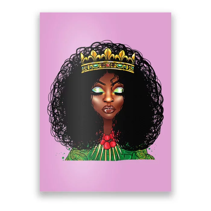 Afro African American Women Black Melanin Queen Juneteenth Poster