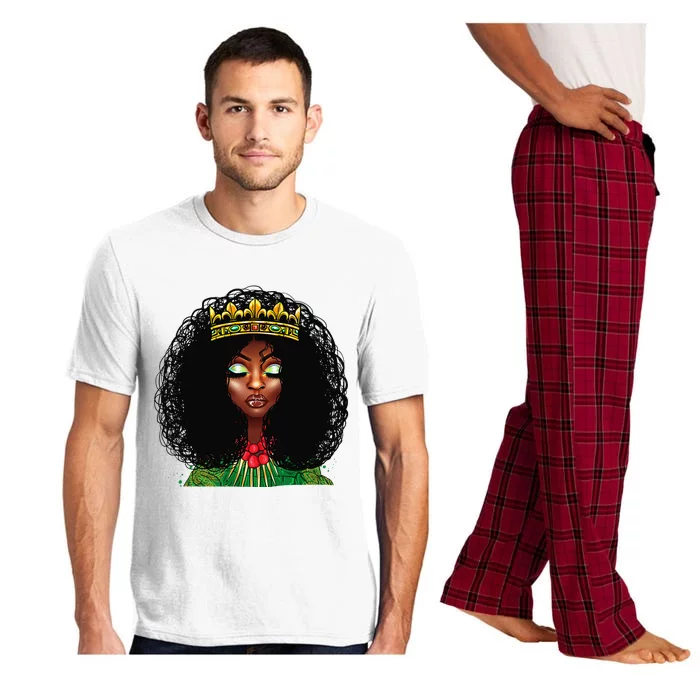 Afro African American Women Black Melanin Queen Juneteenth Pajama Set