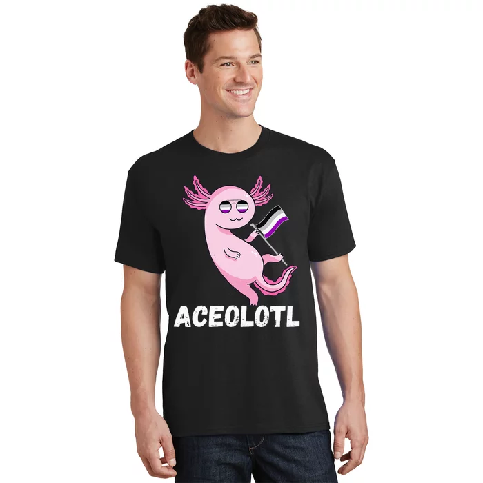 Ace Axolotl Asexual Pride Flag Mexican Salamander LGBT T-Shirt