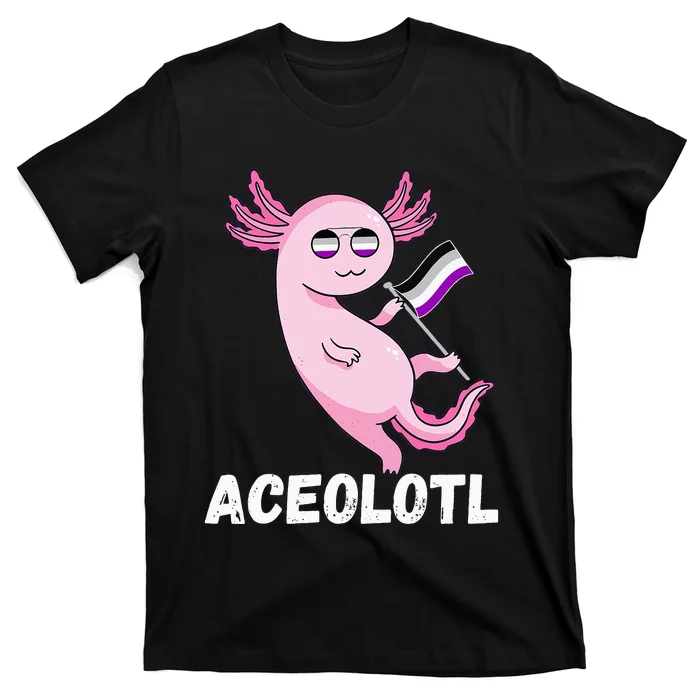 Ace Axolotl Asexual Pride Flag Mexican Salamander LGBT T-Shirt