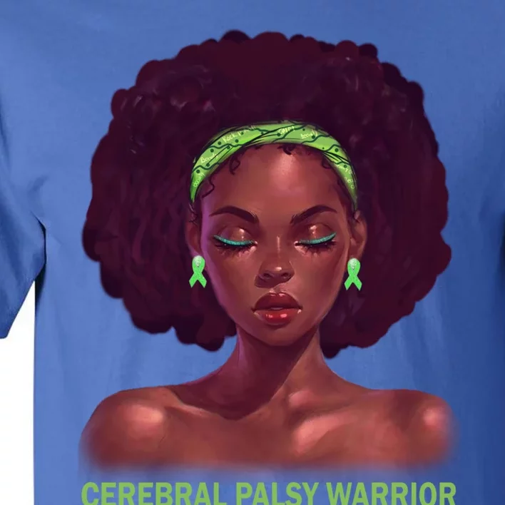 Afro African American Black Cerebral Palsy Warrior Gift Tall T-Shirt