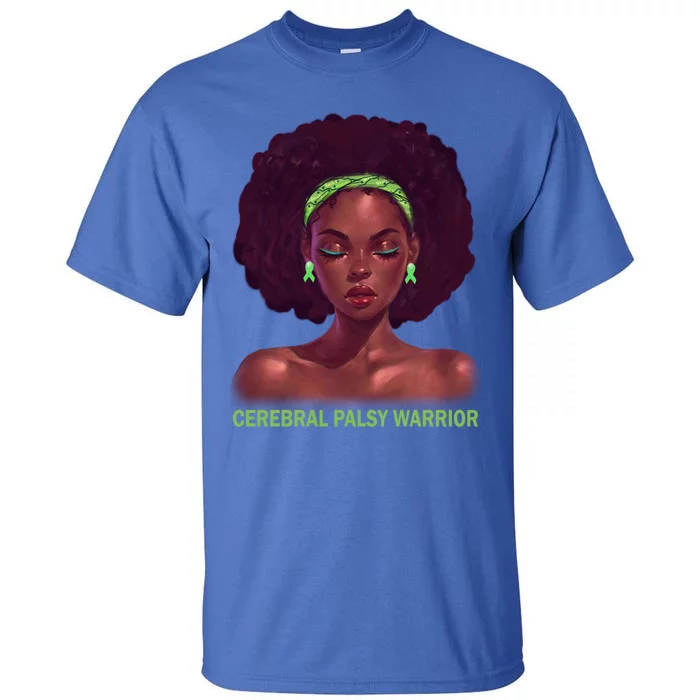 Afro African American Black Cerebral Palsy Warrior Gift Tall T-Shirt