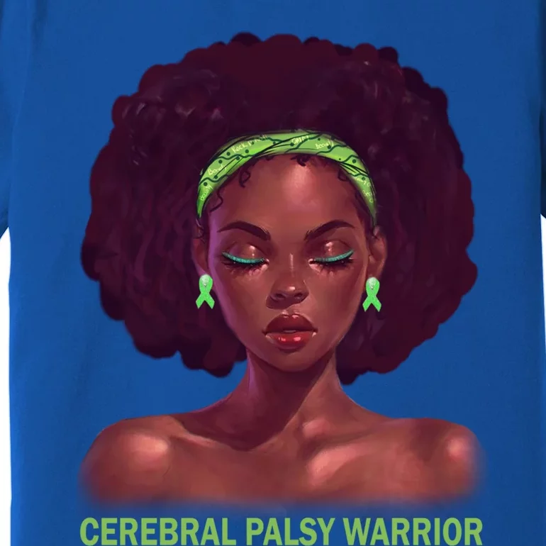 Afro African American Black Cerebral Palsy Warrior Gift Premium T-Shirt