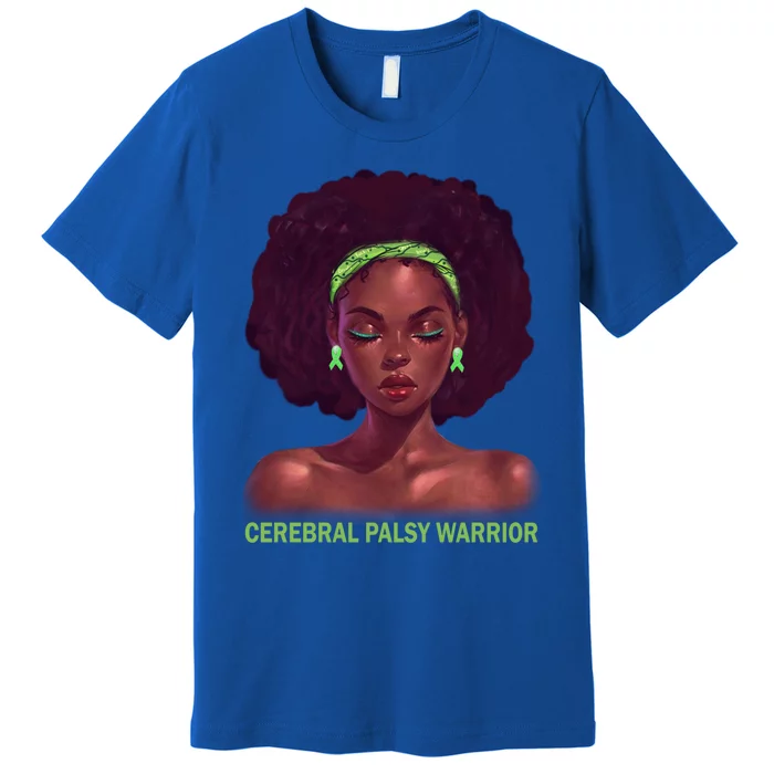 Afro African American Black Cerebral Palsy Warrior Gift Premium T-Shirt