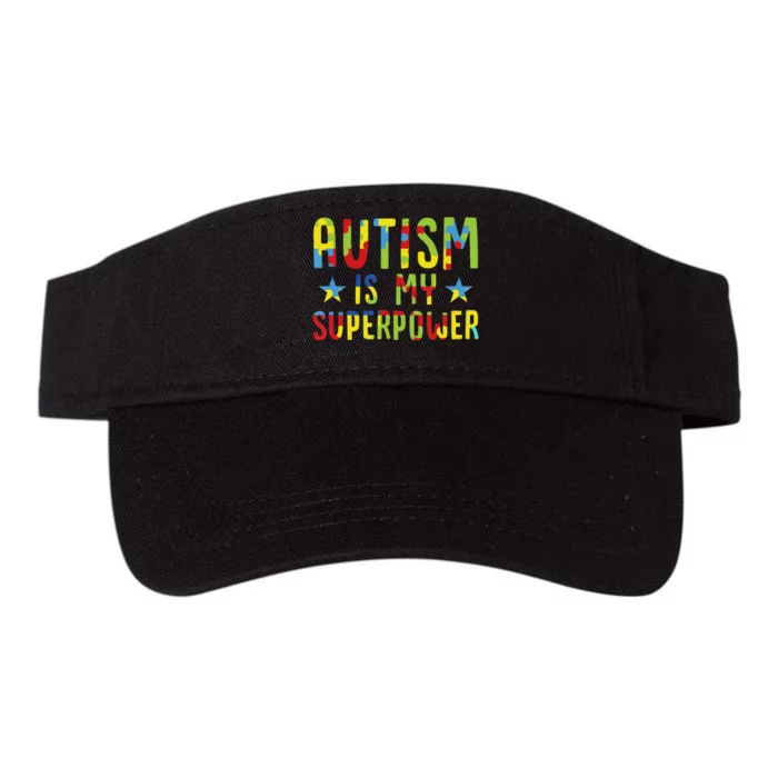 Autism Awareness Autism Is My Superpower Valucap Bio-Washed Visor