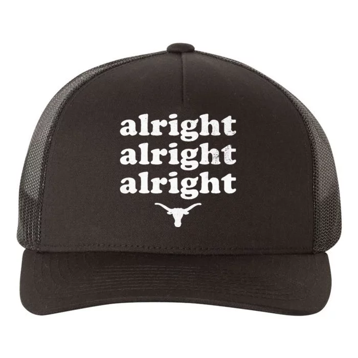 Alright Alright Alright Texas Bull Texas Pride State Usa Yupoong Adult 5-Panel Trucker Hat