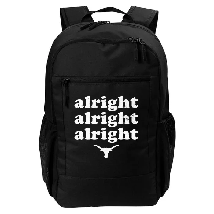 Alright Alright Alright Texas Bull Texas Pride State Usa Daily Commute Backpack