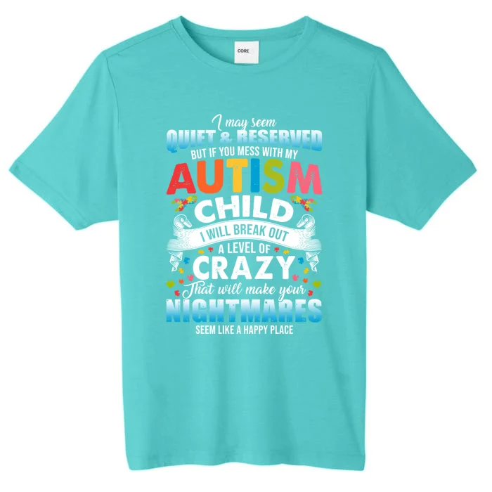 Autistic Autism Awareness Puzzle Pieces Proud Autism Mom Dad Gift ChromaSoft Performance T-Shirt