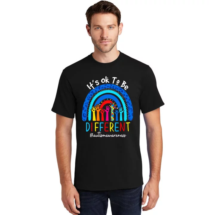 Autism Awareness Acceptance Wo Its Ok To Be Different Tall T-Shirt