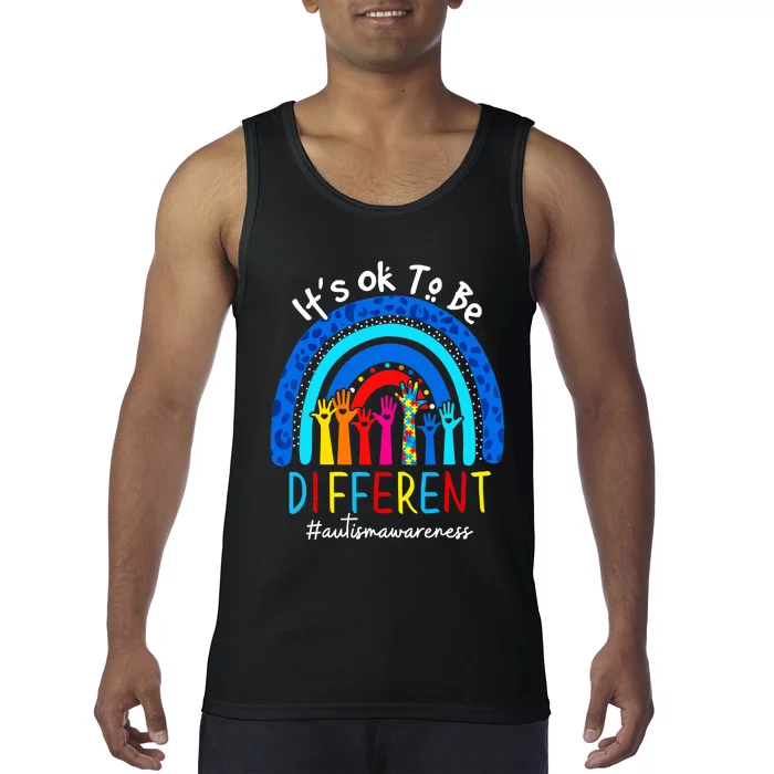 Autism Awareness Acceptance Wo Its Ok To Be Different Tank Top