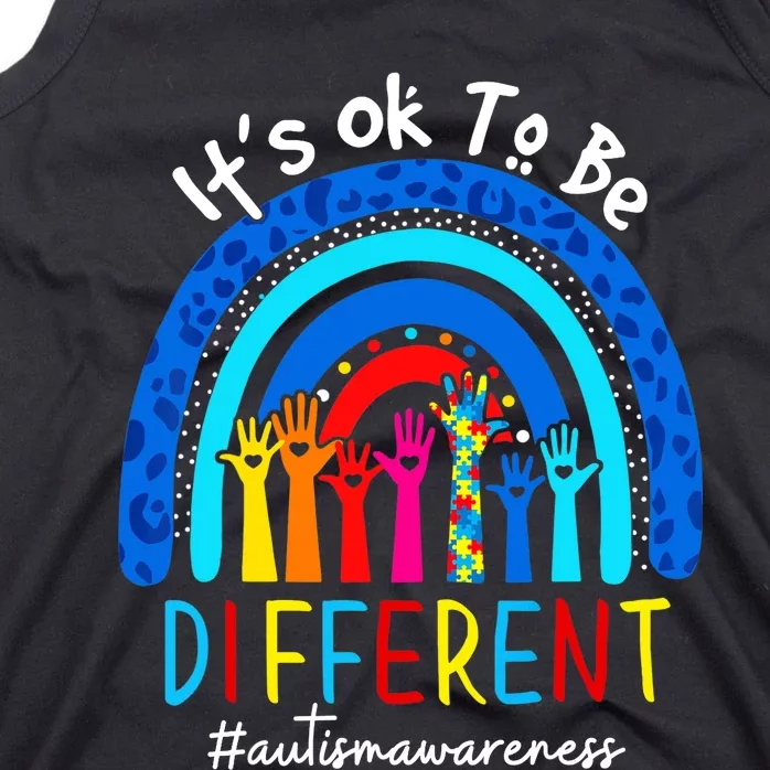 Autism Awareness Acceptance Wo Its Ok To Be Different Tank Top