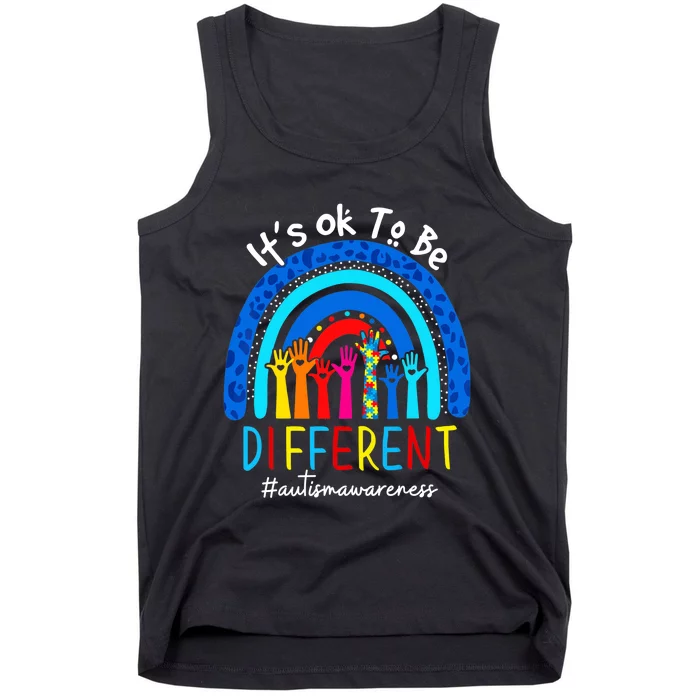 Autism Awareness Acceptance Wo Its Ok To Be Different Tank Top