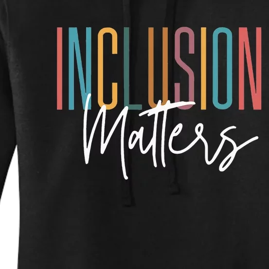 Autism Awareness Acceptance Inclusion Matters Women's Pullover Hoodie