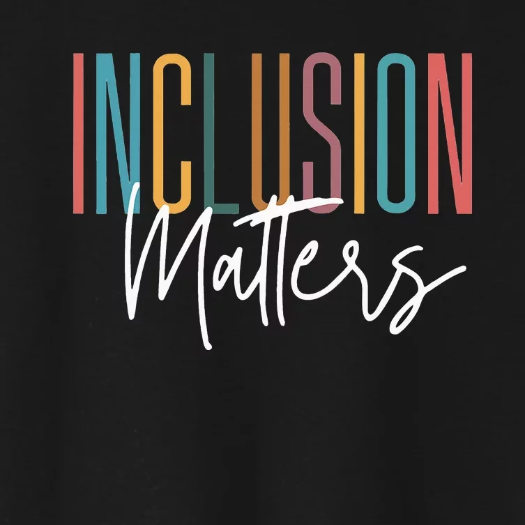 Autism Awareness Acceptance Inclusion Matters Women's Crop Top Tee