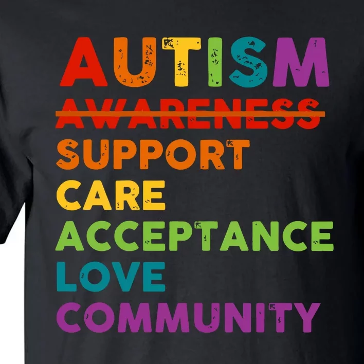 Autism Acceptance Autism Awareness Tall T-Shirt