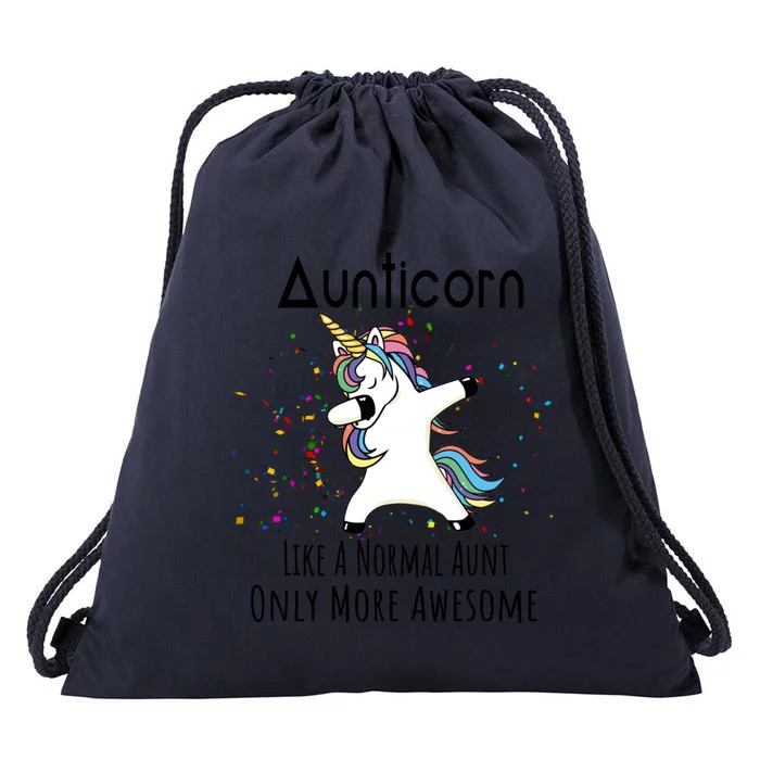 Aunticorn Awesome Auntie Tante Dancing Dabbing Unicorn Great Gift Drawstring Bag