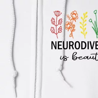 Autism Awareness Acceptance Neurodiversity Is Beautiful Full Zip Hoodie