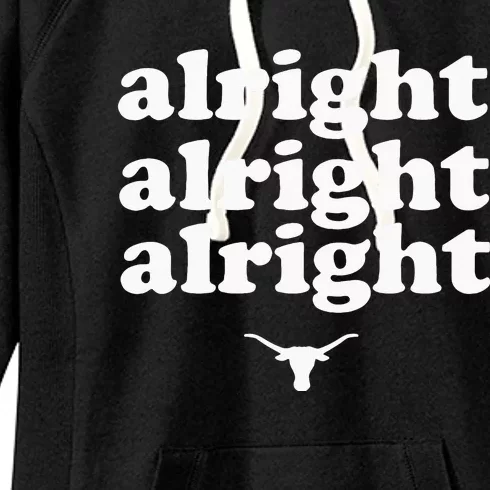 Alright Alright Alright Texas Bull Texas Pride State USA Women's Fleece Hoodie