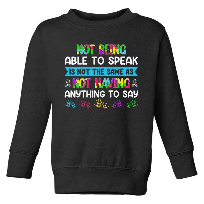 Autism Awareness ASD Motivational Autism Warrior Quotes Toddler Sweatshirt