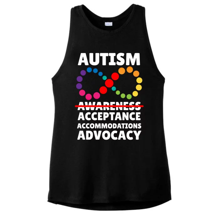 Autism Advocacy Acceptance Gift Ladies Tri-Blend Wicking Tank