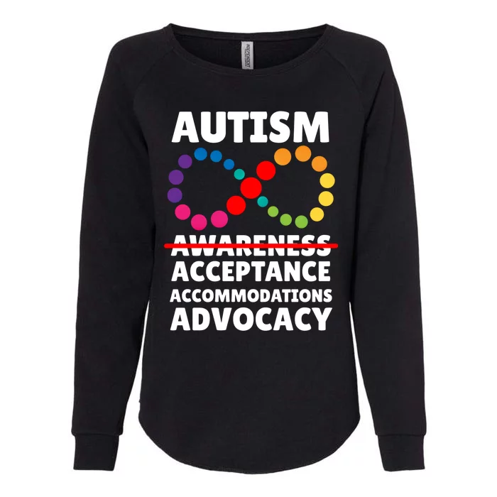 Autism Advocacy Acceptance Gift Womens California Wash Sweatshirt