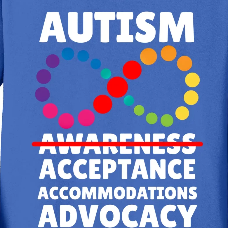 Autism Advocacy Acceptance Gift Kids Long Sleeve Shirt