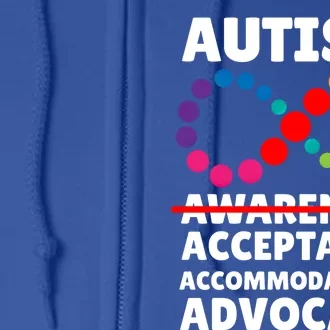 Autism Advocacy Acceptance Gift Full Zip Hoodie