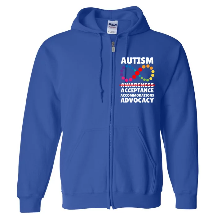 Autism Advocacy Acceptance Gift Full Zip Hoodie